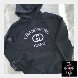CHAMPAGNE GANG GRAPHIC HOODIE